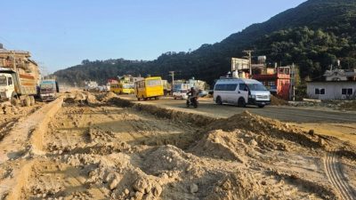 साँगा–धुलिखेल सडक विस्तार सुस्त गतिमा