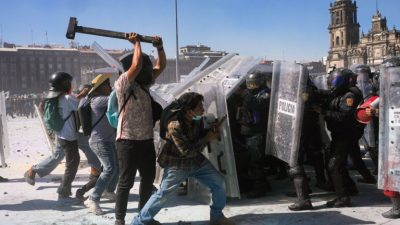 मेक्सिकोमा विरोध प्रदर्शन हिंसात्मक, १२० जना घाइते