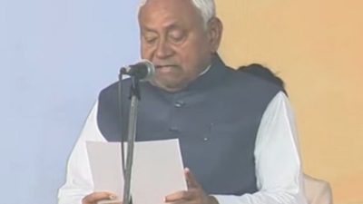 मुख्यमन्त्रीमा नीतीश कुमारकाे रेकर्ड,१०औँ पटक लिए शपथ