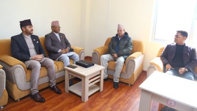 मन्त्रीहरुद्वारा जेनजी आन्दोलनमा जलाईएको एमाले कार्यालय निरीक्षण