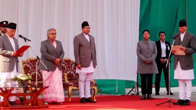 नव नियुक्त परराष्ट्रमन्त्री शर्माले लिए शपथ