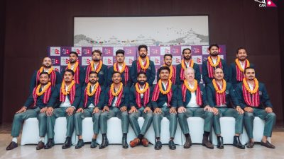 टी-२० विश्वकप खेल्न जाने नेपाली पुरुष क्रिकेट टिमको बिदाइ