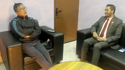 सञ्चारमन्त्री खरेल र राप्रपा अध्यक्ष लिङ्देनबीच भेटवार्ता