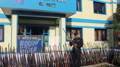 ‘अप्रेसन ब्राभो सेरा’ अभियानबाट प्रहरीले गर्‍यो म्याग्दीमा ११५ थान बन्दुक बरामद