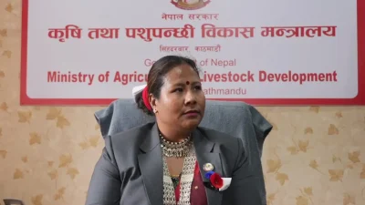 कृषिमन्त्री चौधरीद्वारा पदभार ग्रहण