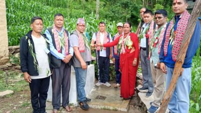 बर्दिवासमा खानेपानीको पहुँच हुँदा स्थानीयवासी हर्षित
