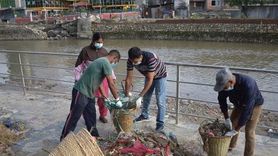 वाग्मती सफाइः तीन मेट्रिकटन फोहर व्यवस्थापन