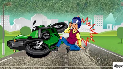 बसको ठक्करबाट मोटरसाइकल चालकको मृत्यु