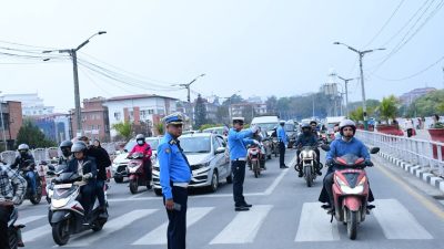 ट्राफिक कारबाहीमा एकैदिन २२ लाख ११ हजार राजस्व सङ्कलन