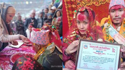 झापा गाउँपालिकाः बीस वर्षपारि विवाह गर्ने किशोरीलाई प्रोत्साहन