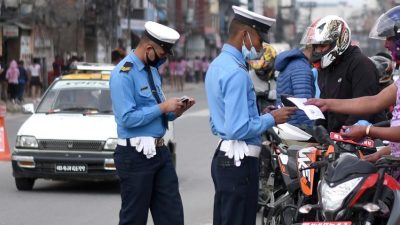 ट्राफिक कारबाहीमा पाँच लाख ११ हजार राजस्व सङ्कलन