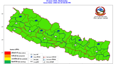 हिमाली तथा पहाडी भागमा वर्षा हुने, तराईमा गर्मी बढ्ने