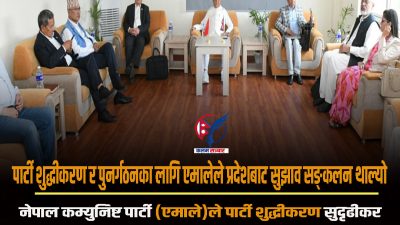 पार्टी शुद्धीकरण र पुनर्गठनका लागि एमालेले प्रदेशबाट सुझाव सङ्कलन थाल्यो