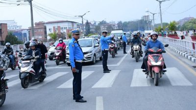 ट्राफिक कारबाहीमा चार लाख ९४ हजार राजस्व सङ्कलन