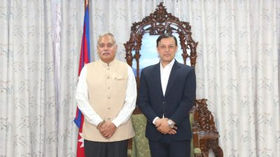 सभामुख अर्यालसँग भारतीय राजदूत श्रीवास्तवको शिष्टाचार भेट